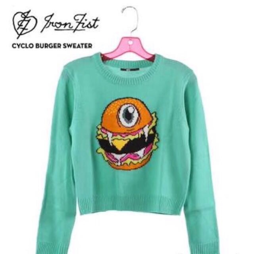Iron Fist Cyclo burger knit sweater Med